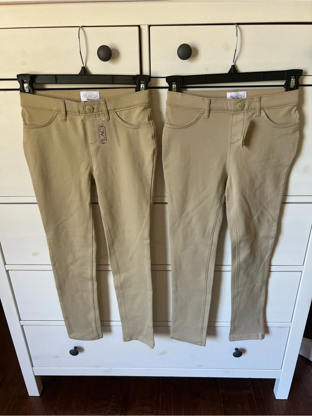 The Children's Place Girls' Tan Jeggings Pair - Neutral Khaki Tones